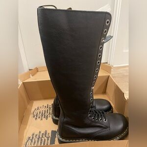 Dr. Martens Black Leather Tall Boots